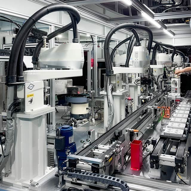 Produktionslinie Temperatur und Drucksensor